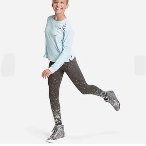 Justice collection x foil star metallic leggings